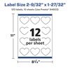 image:imageAvery Matte Clear Heart Labels Sure Feed Technology 2932 x 12732 120 Matte Clear Labels PrinttoTheEdge LaserInkjet Printable120 labels