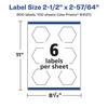 image:imageAvery Matte Clear Hexagon Labels Sure Feed Technology 212 x 25764 150 Matte Clear Labels PrinttoTheEdge LaserInkjet Printable600 labels