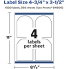 image:imageAvery Matte White Arched Labels Sure Feed Technology 475 x 35 100 Matte White Printable Labels1 000 Labels