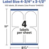 image:imageAvery Matte White Arched Labels Sure Feed Technology 475 x 35 100 Matte White Printable Labels100 Labels