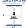 image:imageAvery Matte White Arched Labels Sure Feed Technology 475 x 35 100 Matte White Printable Labels200 Labels
