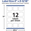 image:imageAvery Matte White Arched Square Labels Sure Feed Technology 2 x 2316 300 White Labels PrinttoTheEdge Permanent Adhesive LaserInkjet Printable1 200 labels