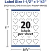image:imageAvery Matte White Heart Labels Sure Feed Technology 15 x 15 500 Matte White Printable Labels2 000 Labels