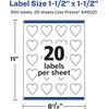 image:imageAvery Matte White Heart Labels Sure Feed Technology 15 x 15 500 Matte White Printable Labels500 Labels