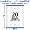 image:imageAvery Matte White Hexagon Labels Sure Feed Technology 15 x 14754 500 White Labels PrinttoTheEdge Permanent Adhesive LaserInkjet Printable2 000 labels