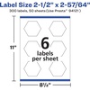 image:imageAvery Matte White Hexagon Labels Sure Feed Technology 25 x 25764 150 White Labels PrinttoTheEdge Permanent Adhesive LaserInkjet Printable300 labels