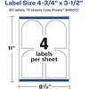image:imageAvery Matte White Removable Arched Labels Sure Feed Technology PrinttoTheEdge 475 x 35 400 Removable Labels LaserInkjet Printable60 labels