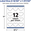 image:imageAvery Matte White Removable Heart Labels Sure Feed Technology PrinttoTheEdge 2932 x 12732 180 Removable Labels LaserInkjet Printable1 200 labels