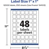image:imageAvery Matte White Square Labels Sure Feed Technology 1 x 1 1200 Matte White Printable Labels12 000 Labels