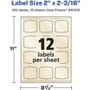 image:imageAvery Pearlized Ivory Arched Square Labels Sure Feed Technology PrinttoTheEdge 2 x 2316 120 Pearlized Ivory Labels LaserInkjet Printable120 labels