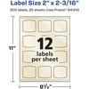 image:imageAvery Pearlized Ivory Arched Square Labels Sure Feed Technology PrinttoTheEdge 2 x 2316 120 Pearlized Ivory Labels LaserInkjet Printable300 labels