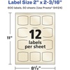 image:imageAvery Pearlized Ivory Arched Square Labels Sure Feed Technology PrinttoTheEdge 2 x 2316 120 Pearlized Ivory Labels LaserInkjet Printable600 labels