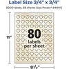 image:imageAvery Pearlized Ivory Heart Labels Sure Feed Technology PrinttoTheEdge 075 x 075 800 Pearlized Ivory Labels LaserInkjet Printable2 000 labels