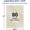 image:imageAvery Pearlized Ivory Heart Labels Sure Feed Technology PrinttoTheEdge 075 x 075 800 Pearlized Ivory Labels LaserInkjet Printable8 000 labels