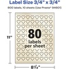 image:imageAvery Pearlized Ivory Heart Labels Sure Feed Technology PrinttoTheEdge 075 x 075 800 Pearlized Ivory Labels LaserInkjet Printable800 labels