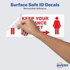 image:imageAvery Preprinted Wall Decals Keep Your Distance Safety Sign 314 x 838 Tear and Water Resistant 15 Removable Wall Signs 83079