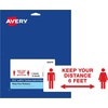 image:imageAvery Preprinted Wall Decals Keep Your Distance Safety Sign 314 x 838 Tear and Water Resistant 15 Removable Wall Signs 83079