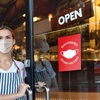 image:imageAvery Preprinted Wall Decals Mask Required Beyond This Point Safety Signs 7 x 10 Red Tear and Water Resistant 5 Removable Wall Signs 83177Mask Required