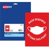 image:imageAvery Preprinted Wall Decals Mask Required Beyond This Point Safety Signs 7 x 10 Red Tear and Water Resistant 5 Removable Wall Signs 83177Mask Required