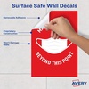 image:imageAvery Preprinted Wall Decals Mask Required Beyond This Point Safety Signs 7 x 10 Red Tear and Water Resistant 5 Removable Wall Signs 83177Mask Required