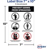 image:imageAvery Preprinted Wall Decals Mask Required Beyond This Point Safety Signs 7 x 10 Red Tear and Water Resistant 5 Removable Wall Signs 83177Prevent Germs