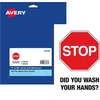 image:imageAvery Preprinted Wall Decals Mask Required Beyond This Point Safety Signs 7 x 10 Red Tear and Water Resistant 5 Removable Wall Signs 83177Stop Wash Your Hands