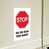 image:imageAvery Preprinted Wall Decals Mask Required Beyond This Point Safety Signs 7 x 10 Red Tear and Water Resistant 5 Removable Wall Signs 83177Stop Wash Your Hands