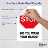 image:imageAvery Preprinted Wall Decals Mask Required Beyond This Point Safety Signs 7 x 10 Red Tear and Water Resistant 5 Removable Wall Signs 83177Stop Wash Your Hands