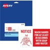 image:imageAvery Preprinted Wall Decals Mask Required Beyond This Point Safety Signs 7 x 10 Red Tear and Water Resistant 5 Removable Wall Signs 83177Wash Hands 20 Seconds