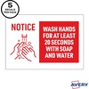 image:imageAvery Preprinted Wall Decals Mask Required Beyond This Point Safety Signs 7 x 10 Red Tear and Water Resistant 5 Removable Wall Signs 83177Wash Hands 20 Seconds