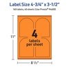 image:imageAvery Printable Arched Labels Sure Feed Technology 434 x 312 Bright Orange Labels PrinttoTheEdge LaserInkjet Printable 80 Total Great for Shipping and Wine Bottles160 labels