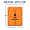 image:imageAvery Printable Arched Labels Sure Feed Technology 434 x 312 Bright Orange Labels PrinttoTheEdge LaserInkjet Printable 80 Total Great for Shipping and Wine Bottles320 labels