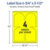 image:imageAvery Printable Arched Labels Sure Feed Technology 434 x 312 Neon Yellow Labels PrinttoTheEdge LaserInkjet Printable 40 Total Great for Shipping and Wine Bottles40 labels