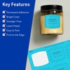 image:imageAvery Printable Arched Square Labels Sure Feed Technology 2 x 2316 Bright Blue Labels PrintToTheEdge LaserInkjet Printable 240 Total Great for Cosmetics and Soaps