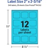 image:imageAvery Printable Arched Square Labels Sure Feed Technology 2 x 2316 Bright Blue Labels PrintToTheEdge LaserInkjet Printable 240 Total Great for Cosmetics and Soaps