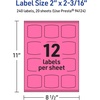 image:imageAvery Printable Arched Square Labels Sure Feed Technology 2 x 2316 Bright Pink Labels PrintToTheEdge LaserInkjet Printable 240 Total Great for Cosmetics and Soaps