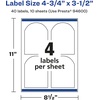 image:imageAvery Printable Durable White Arched Labels Sure Feed Technology 475 x 35 PrinttotheEdge Waterproof Labels Laser amp PigmentBased Inkjet Compatible 40 Total40 labels