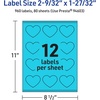 image:imageAvery Printable Heart Labels Sure Feed Technology 2932 x 12732 Bright Blue Labels PrinttoTheEdge LaserInkjet Printable 120 Total Great for Mailing Seals and Packaging960 labels