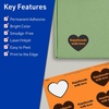 image:imageAvery Printable Heart Labels Sure Feed Technology 2932 x 12732 Bright Orange Labels PrinttoTheEdge LaserInkjet Printable 120 Total Great for Mailing Seals and Packaging480 labels