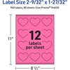 image:imageAvery Printable Heart Labels Sure Feed Technology 2932 x 12732 Bright Pink Labels PrinttoTheEdge LaserInkjet Printable 240 Total Great for Mailing Seals and Packaging960 labels
