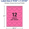image:imageAvery Printable Heart Labels Sure Feed Technology 2932 x 12732 Bright Pink Labels PrinttoTheEdge LaserInkjet Printable 240 Total Great for Mailing Seals and Packaging120 labels
