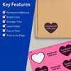 image:imageAvery Printable Heart Labels Sure Feed Technology 2932 x 12732 Bright Pink Labels PrinttoTheEdge LaserInkjet Printable 240 Total Great for Mailing Seals and Packaging960 labels