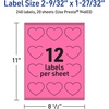 image:imageAvery Printable Heart Labels Sure Feed Technology 2932 x 12732 Bright Pink Labels PrinttoTheEdge LaserInkjet Printable 240 Total Great for Mailing Seals and Packaging240 labels