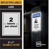 image:imageAvery Printable Warning Signs 35 x 5 WaterChemical Resistant 60 Removable Labels 61514Silver