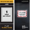 image:imageAvery Printable Warning Signs 35 x 5 WaterChemical Resistant 60 Removable Labels 61514Silver