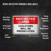 image:imageAvery Printable Warning Signs 35 x 5 WaterChemical Resistant 60 Removable Labels 61514Silver