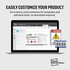 image:imageAvery Printable Warning Signs 35 x 5 WaterChemical Resistant 60 Removable Labels 61514White