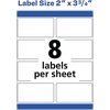 image:imageAvery PrinttotheEdge Printable Shipping Labels 2 x 375 Matte White Sure Feed Technology Laser amp Inkjet Compatible 200 Blank Labels Great for Mailing Branding and More 68732 x 375