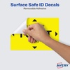 image:imageAvery Social Distancing Signs Keep 1 Seat Apart Yellow Surface Safe 4 x 6 10 Removable Decals 83073