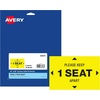 image:imageAvery Social Distancing Signs Keep 1 Seat Apart Yellow Surface Safe 4 x 6 10 Removable Decals 83073